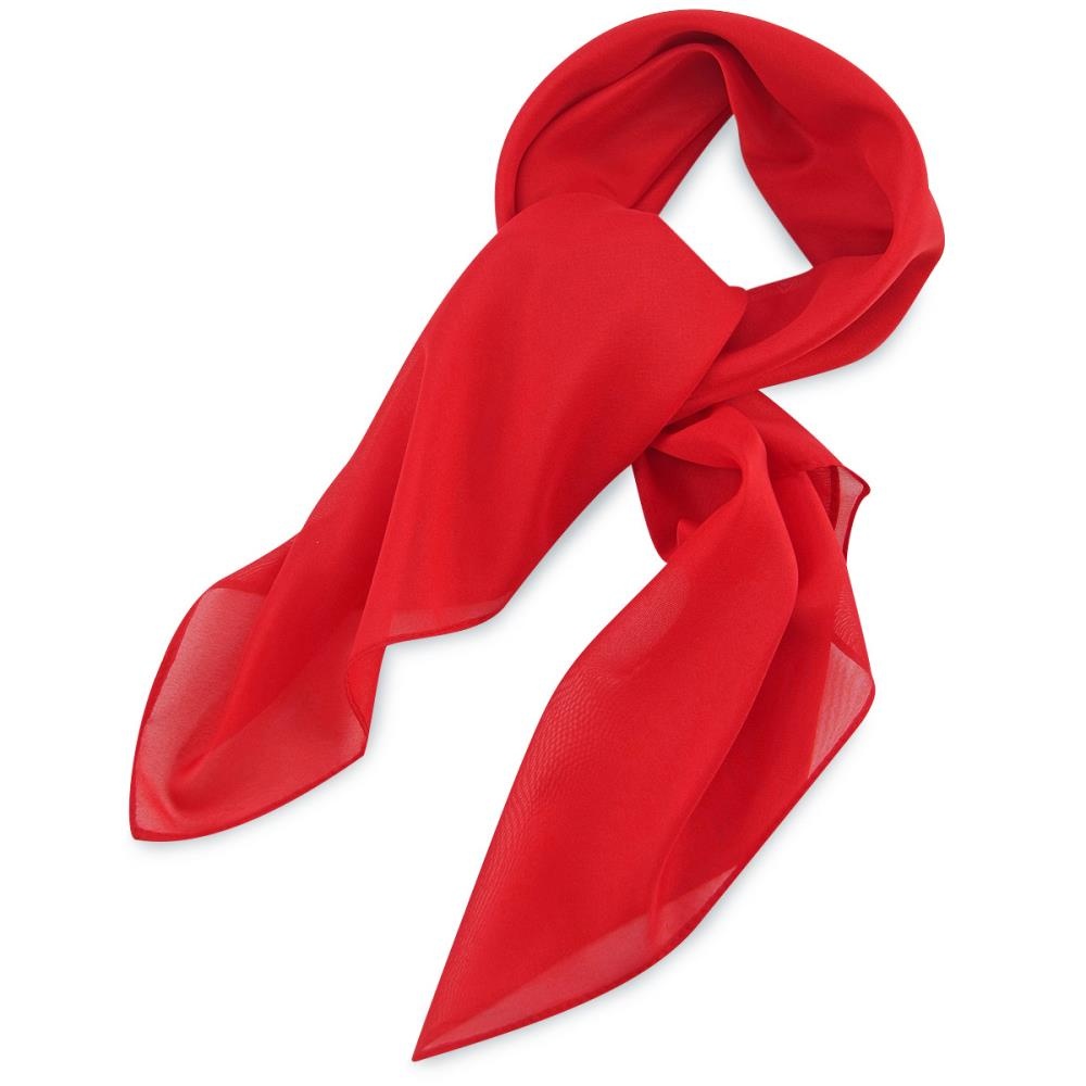 scarf plain red square - 1