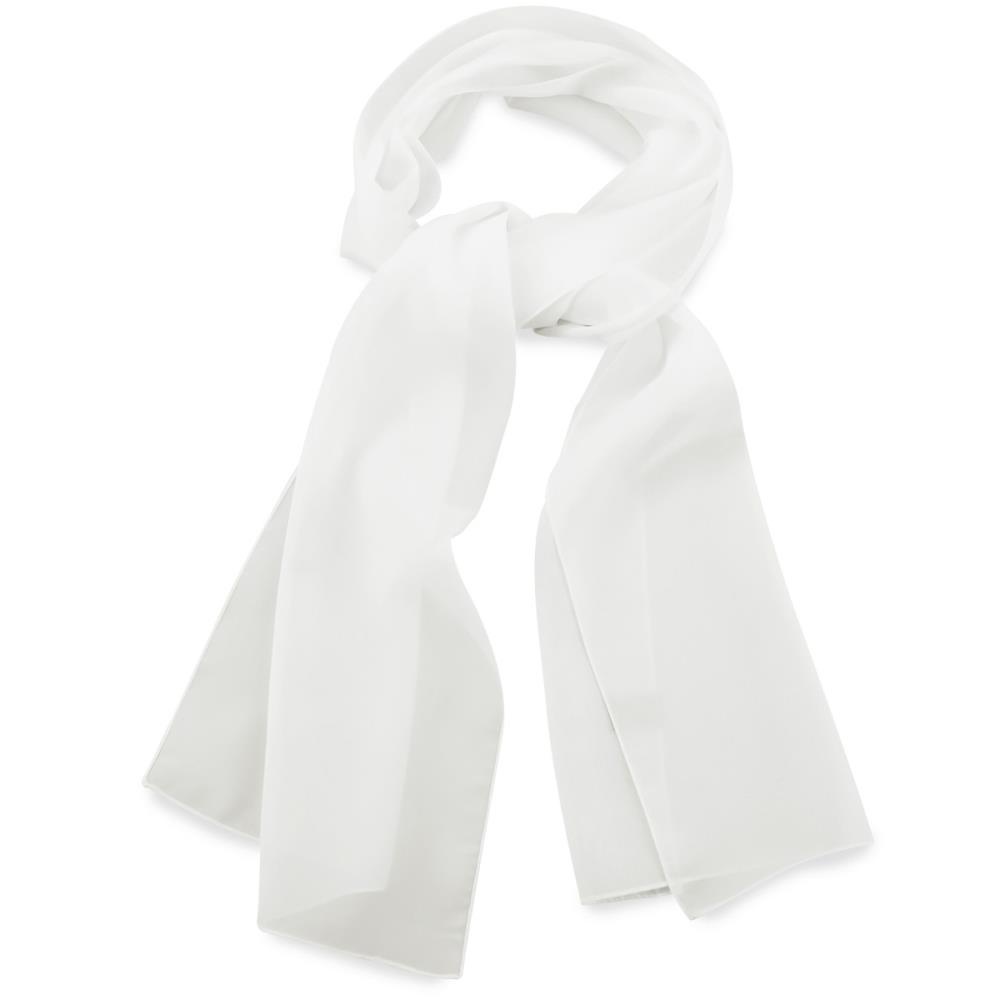 scarf plain white rectangle - 1