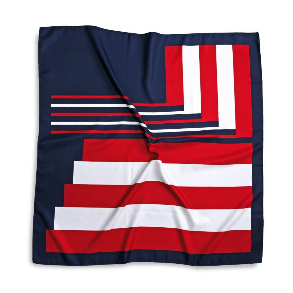 scarf red / white / blue square - 2