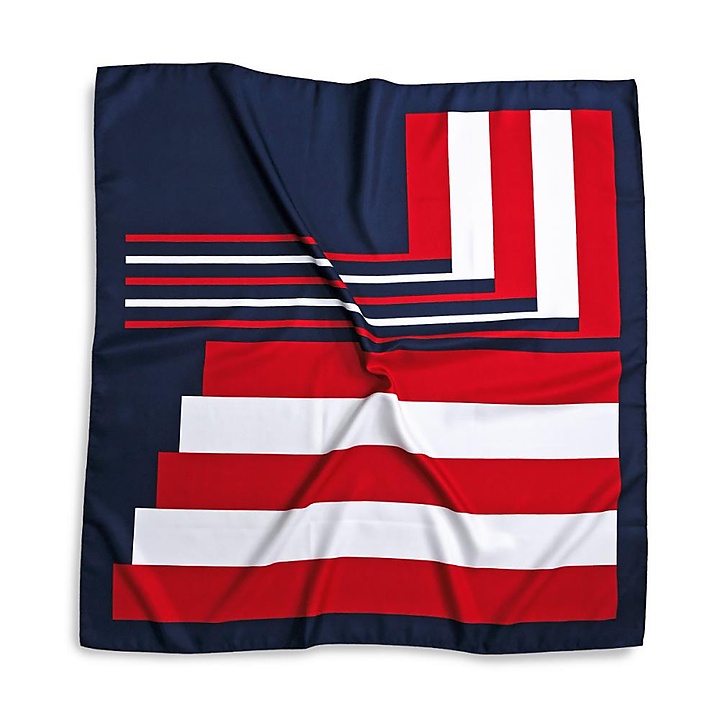 scarf red / white / blue square