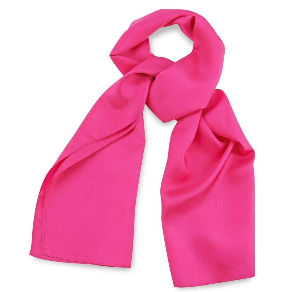 Scarf silk magenta uni - 1