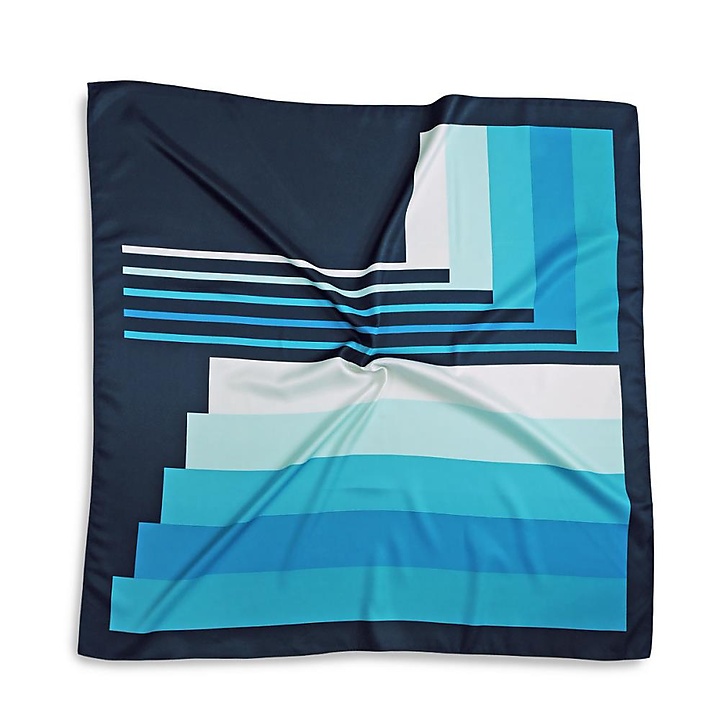 Scarf turquoise striped