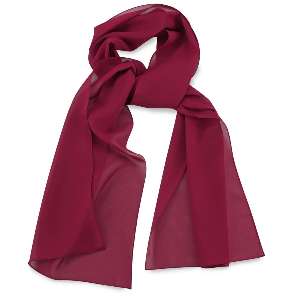 Scarf uni bordeaux red - 1