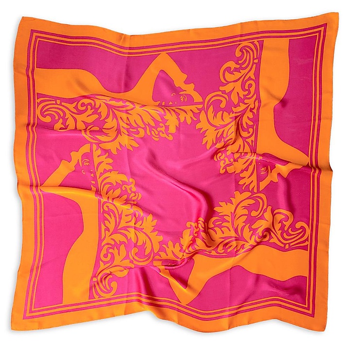 Scarf Viva Silk fuchsia orange