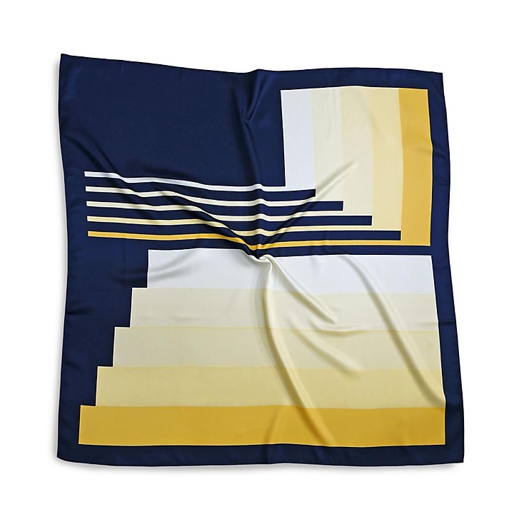 Scarf yellow / blue / white