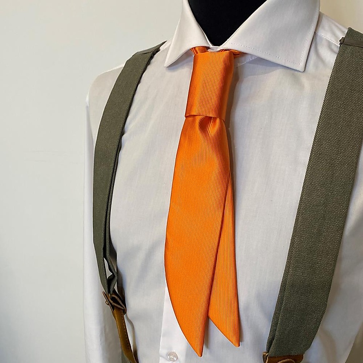 Service tie orange repp