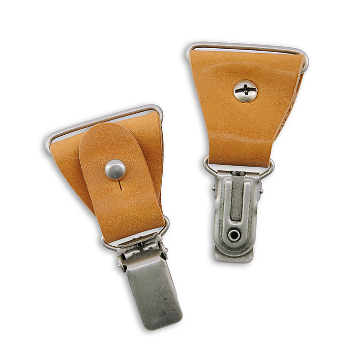 set of suspender buttons & screws antique silver L