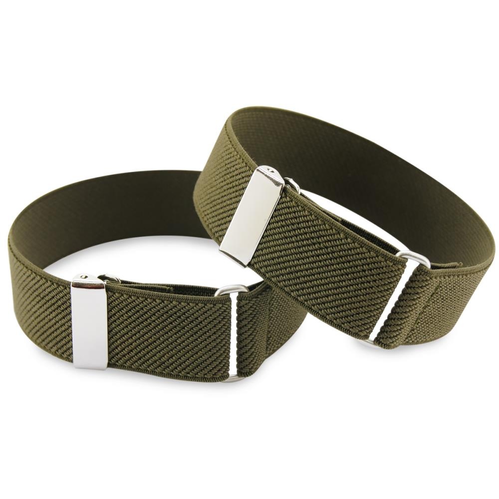 Sleeve garters army green elastic - 1