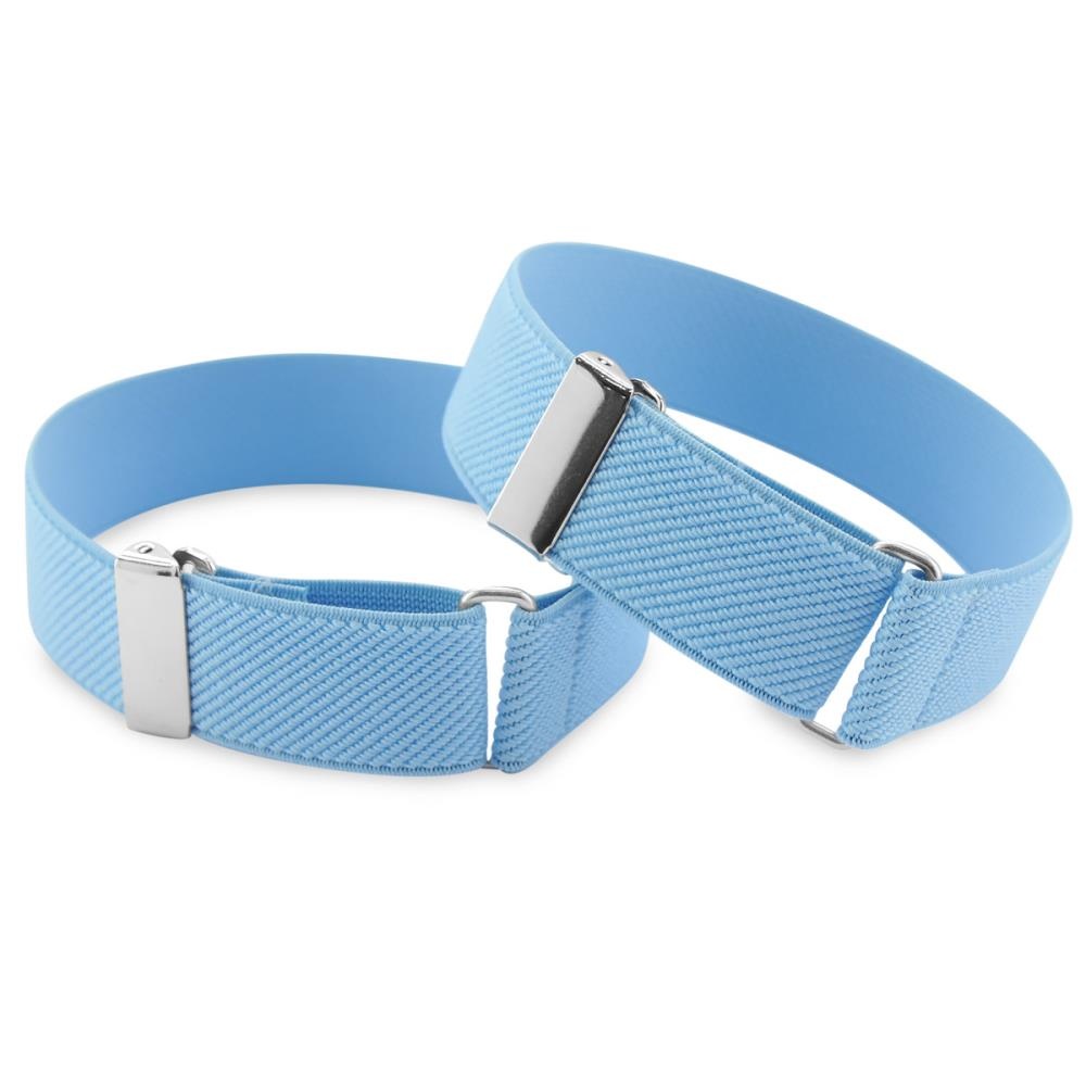 Sleeve garters light blue elastic - 1