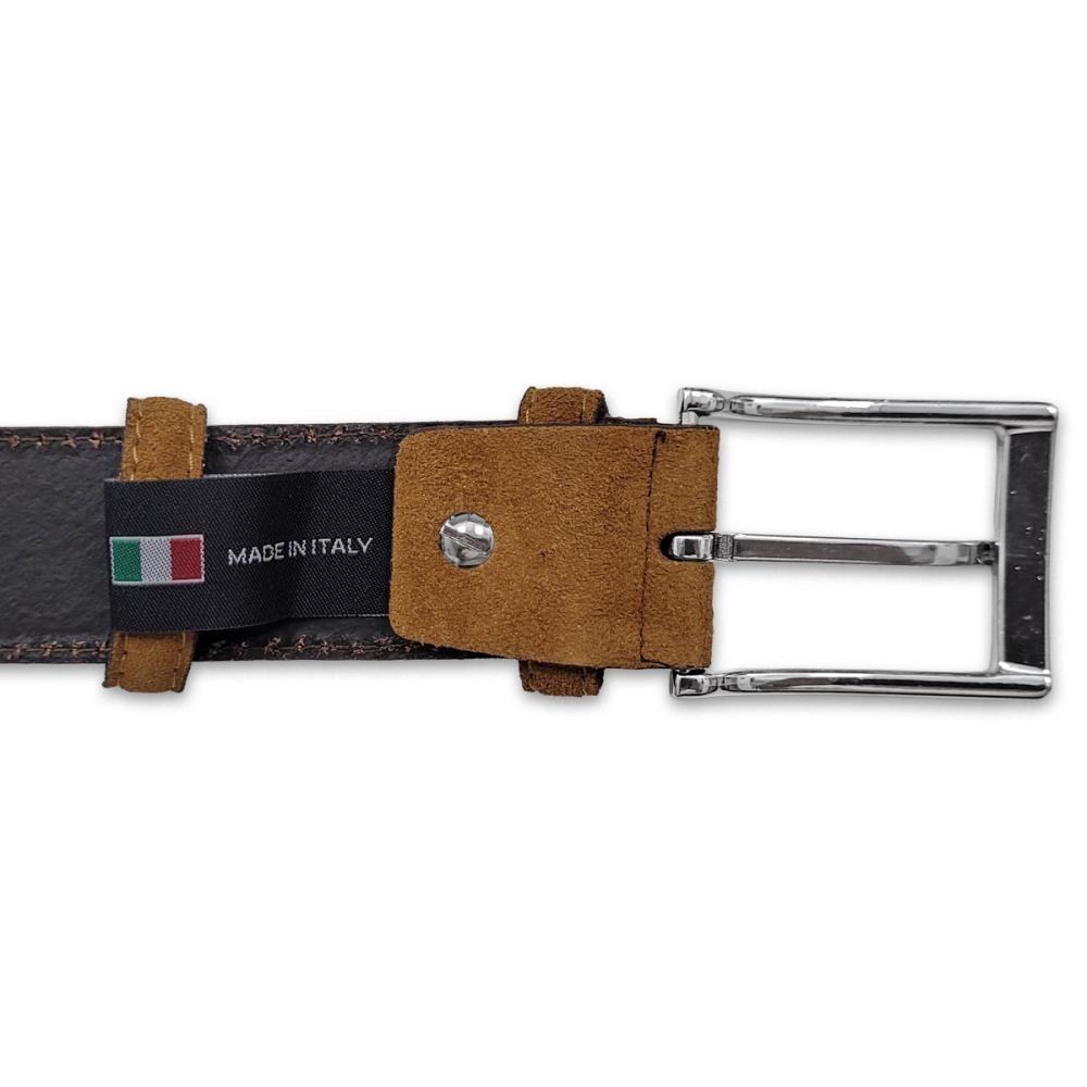 suede belt cognac S - 3