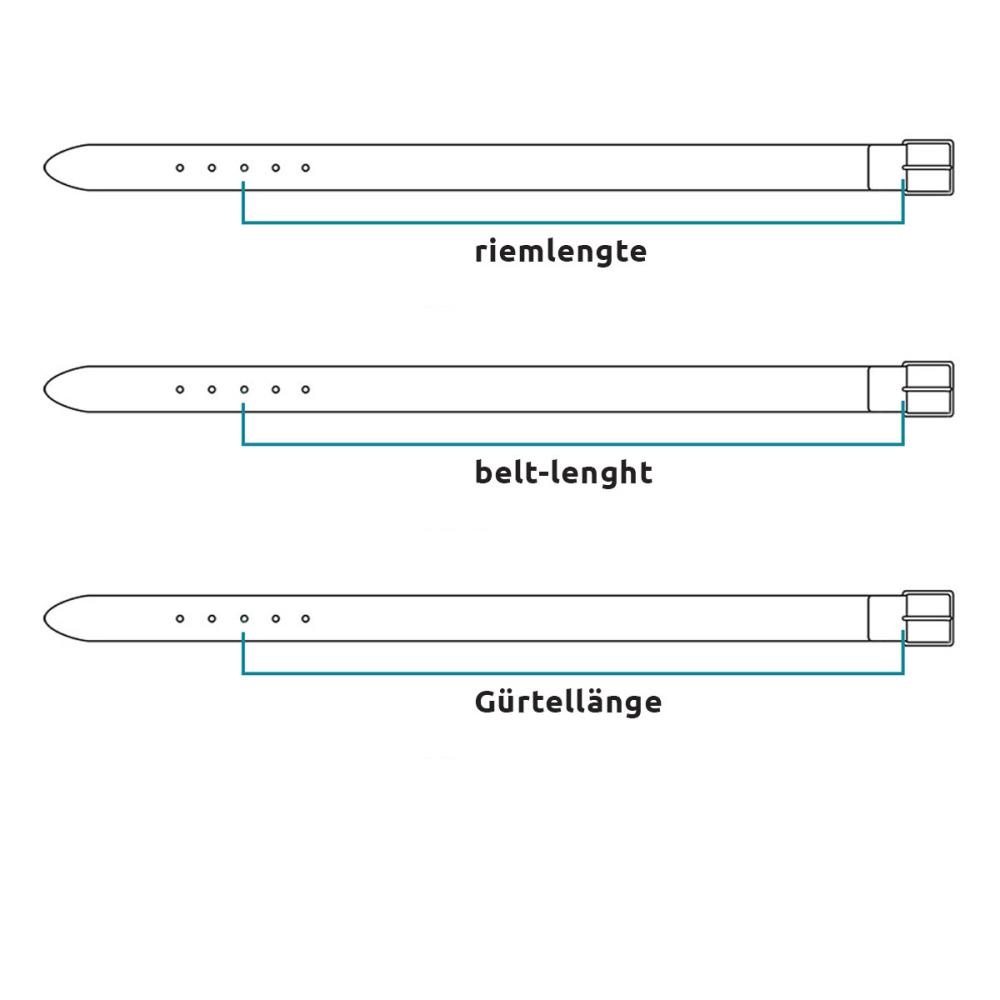 suede belt light grey L - 4