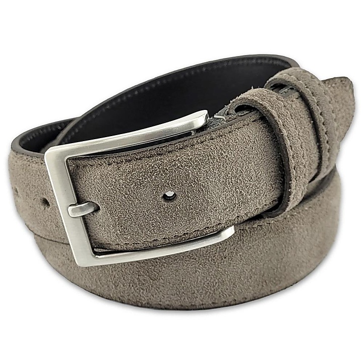 suede belt light grey M