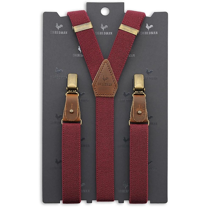 suspenders Buck Burgundy