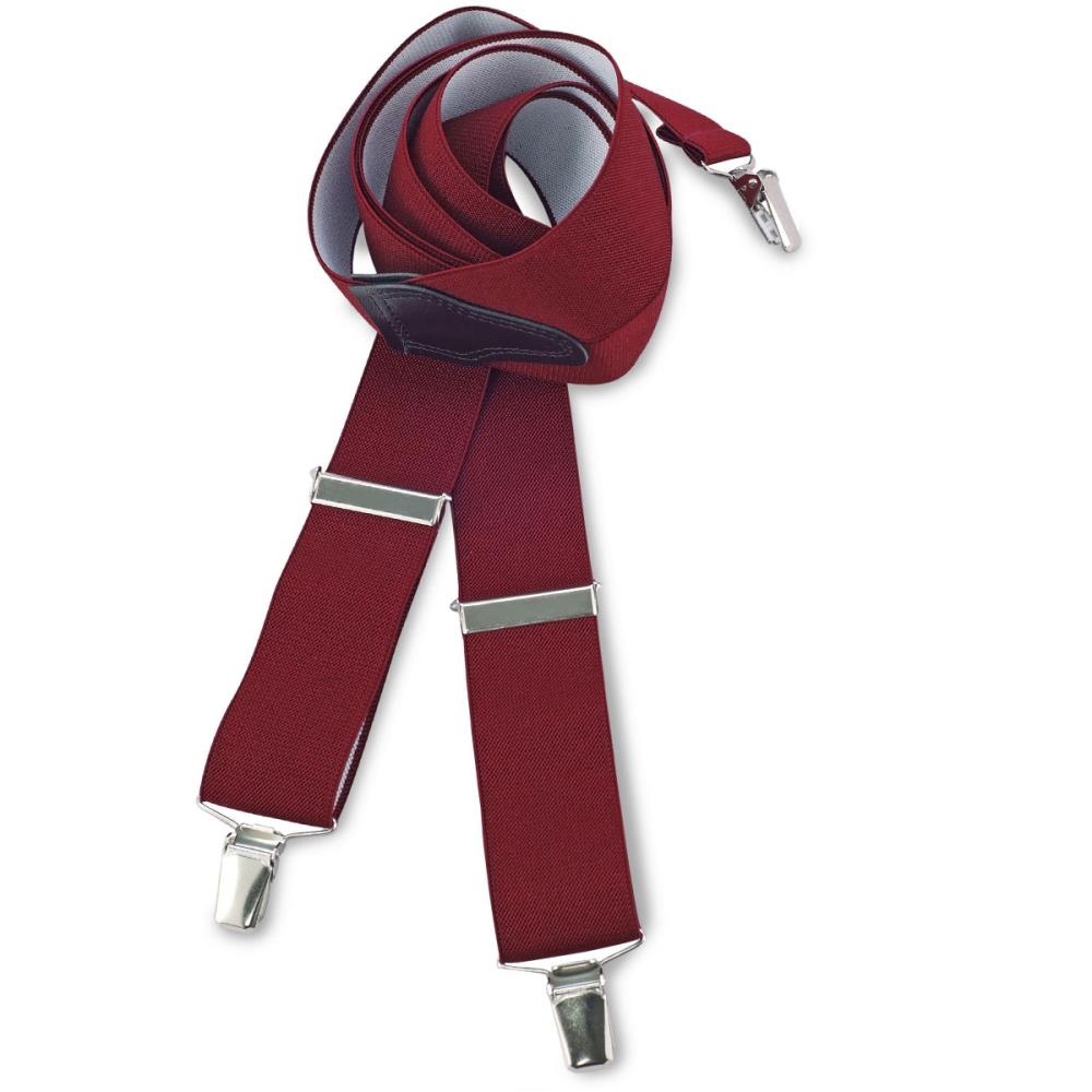 suspenders burgundy - 1