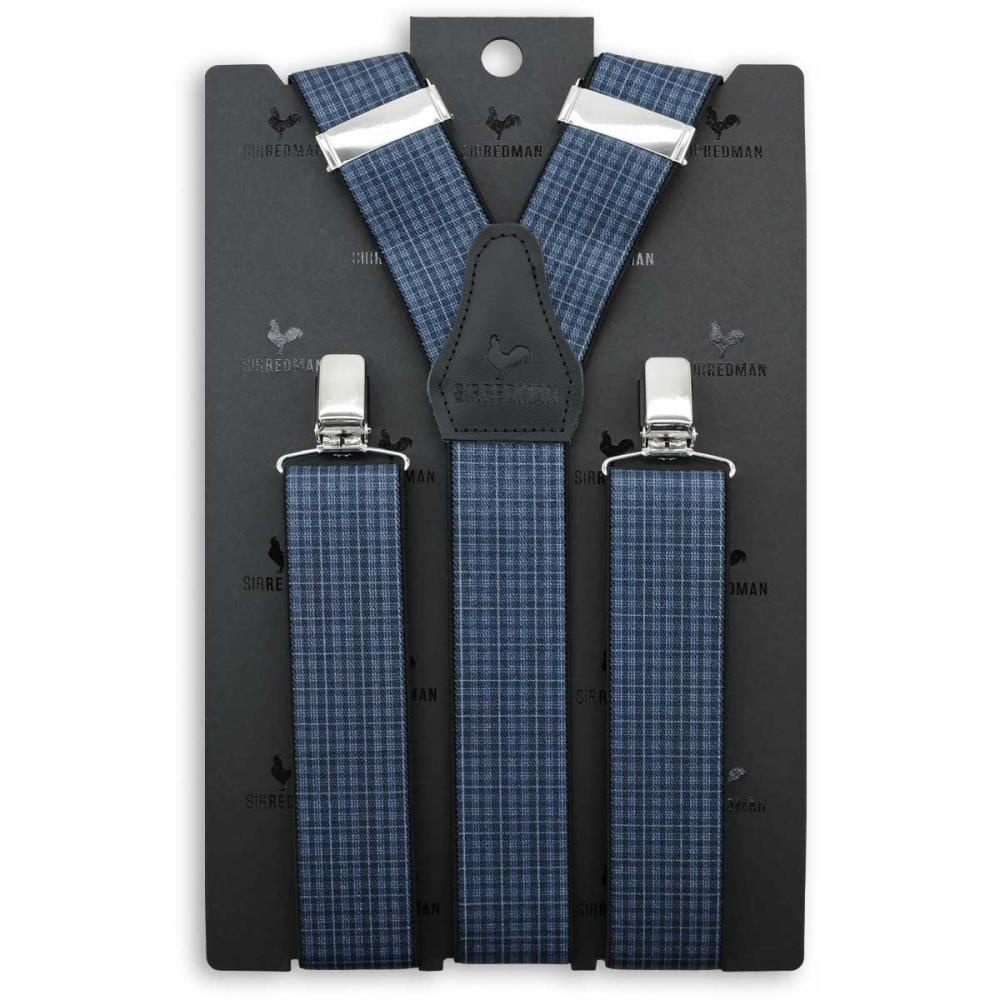 suspenders checkered blue - 2