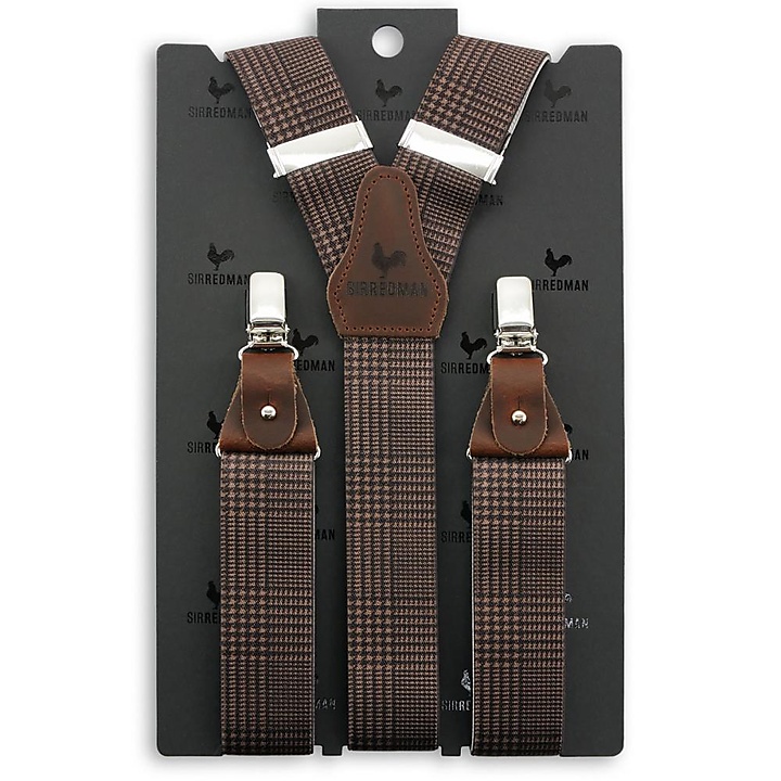 suspenders checkered Pied-de-Poule