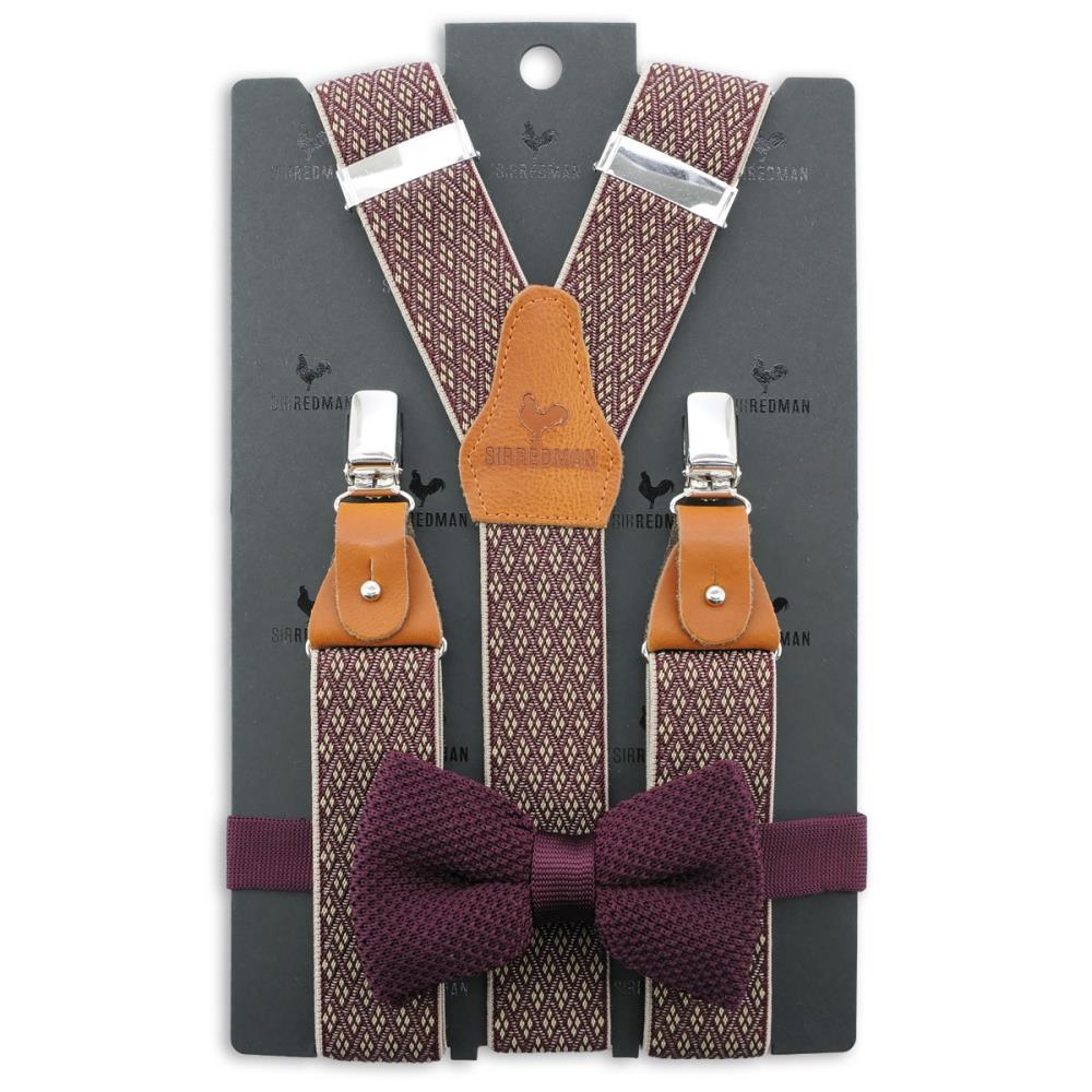 suspenders combi pack Don Diamond bordeaux - 1