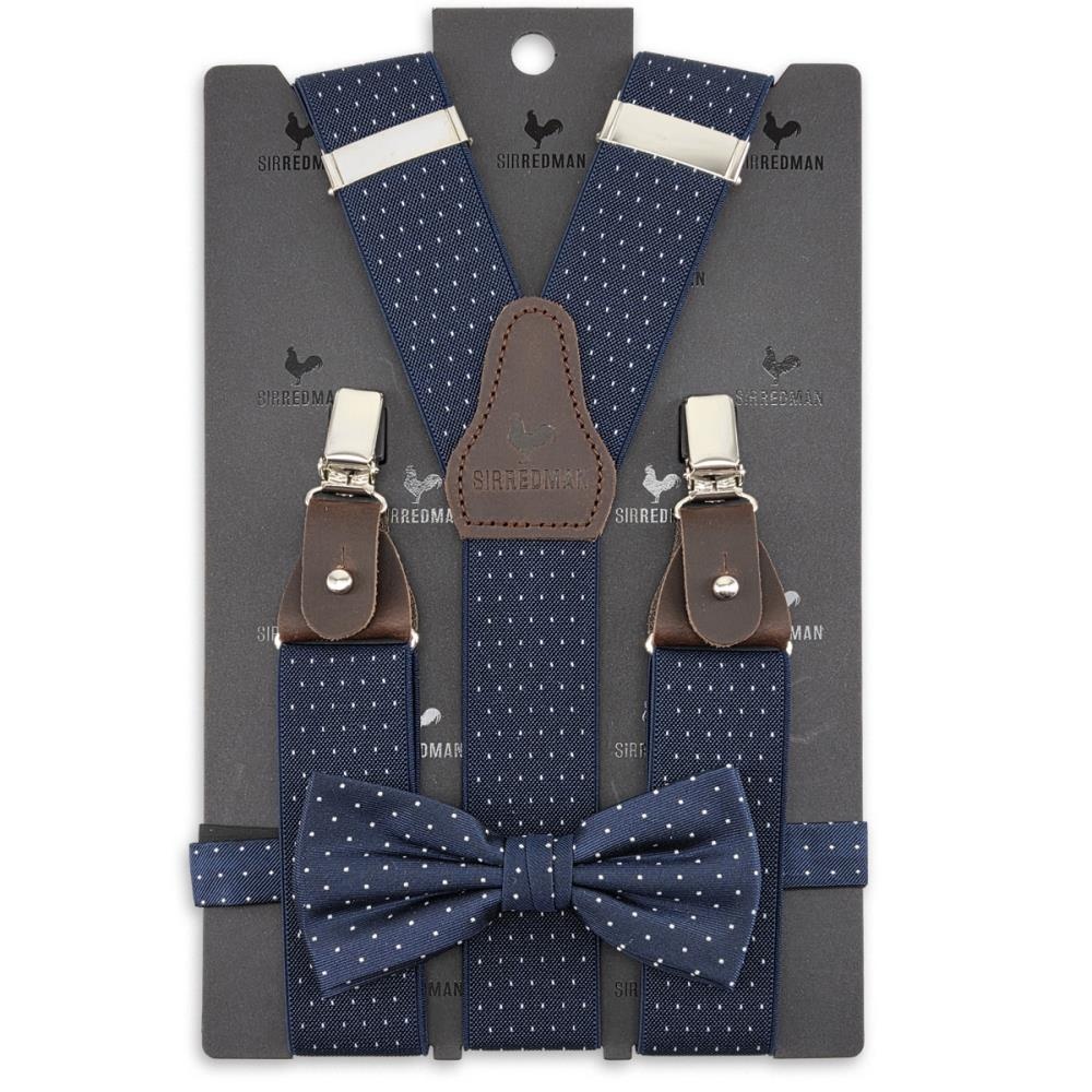 suspenders combi pack Mayfair Dots Navy - 1