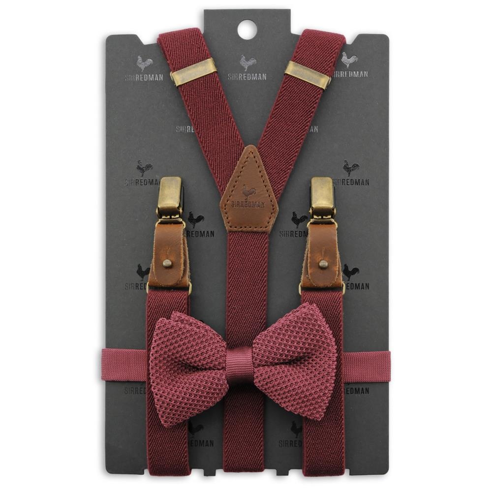 suspenders combi pack Mr. Buck Burgundy - 1