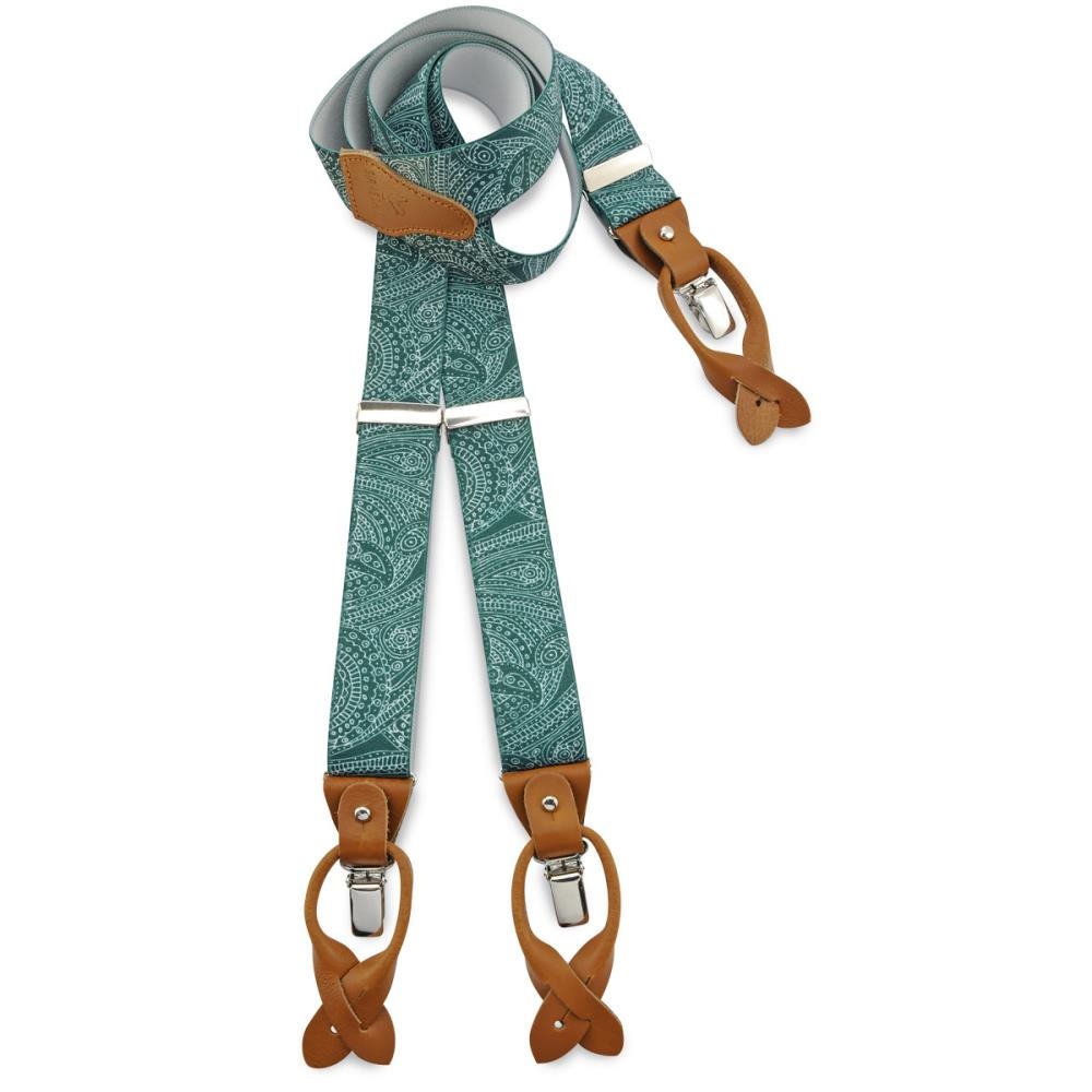 suspenders combi pack Paisley Sketch green - 2