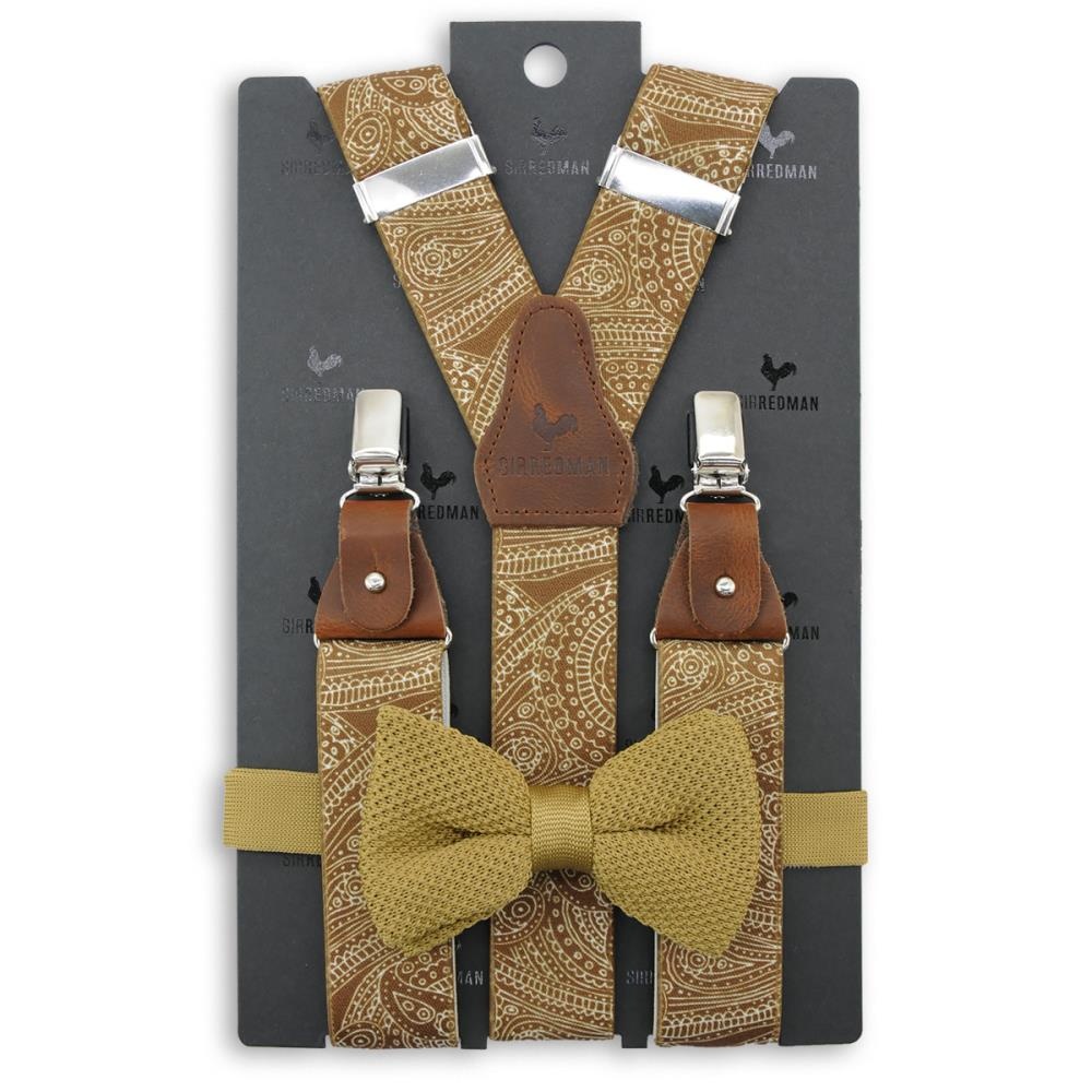suspenders combi pack Paisley Sketch ochre - 1