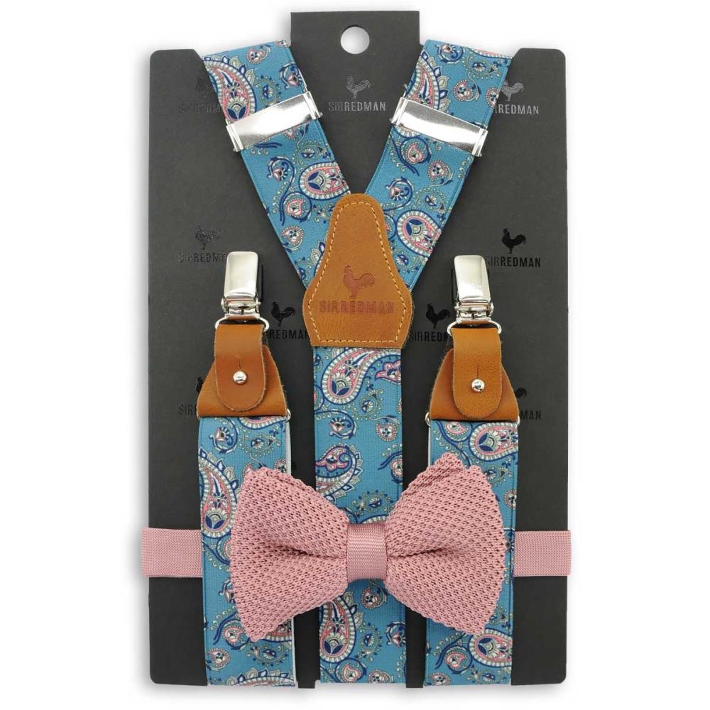 suspenders combi pack Pedro Paisley blue - 1