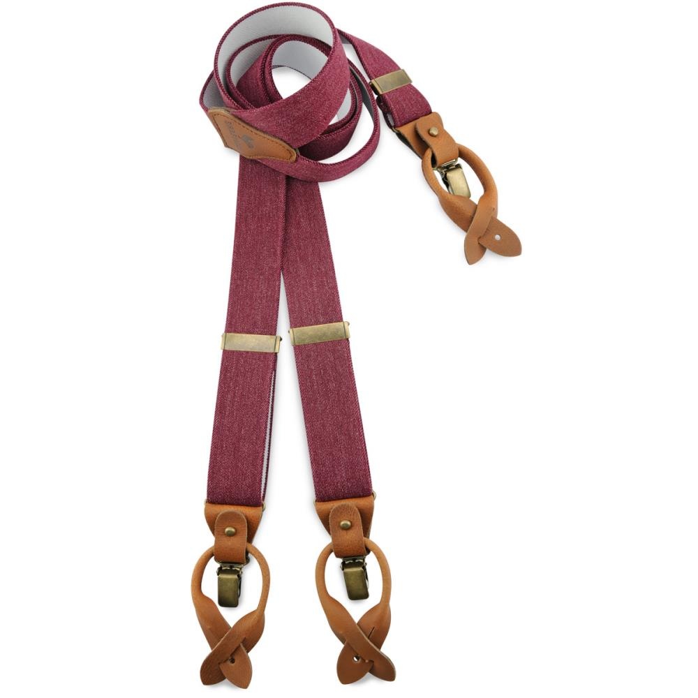 suspenders Denim Urban bordeaux - 1