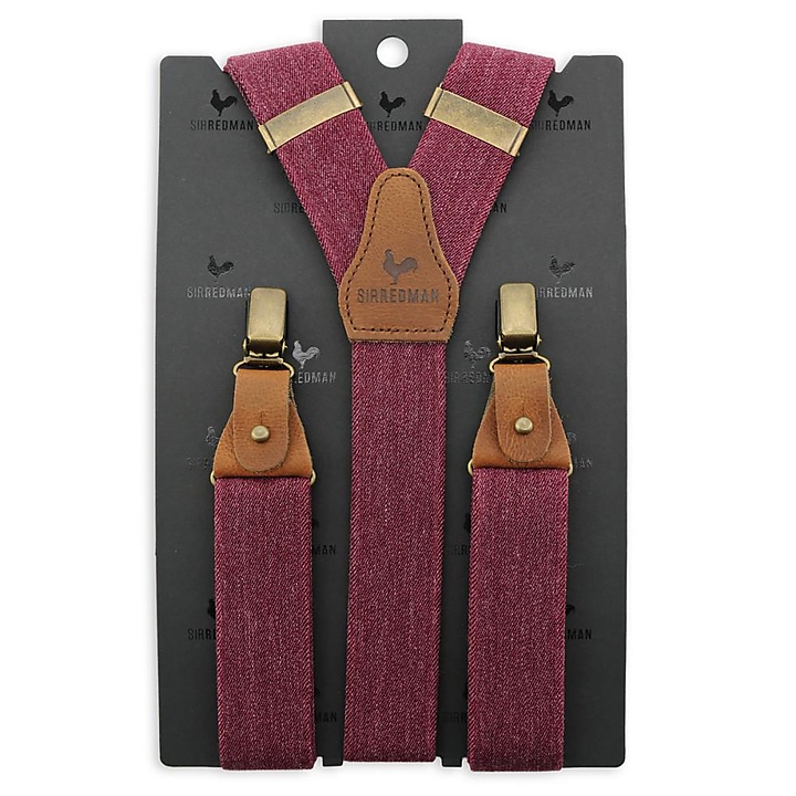 suspenders Denim Urban bordeaux