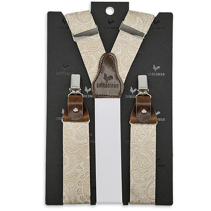 suspenders Eternal Paisley Beige