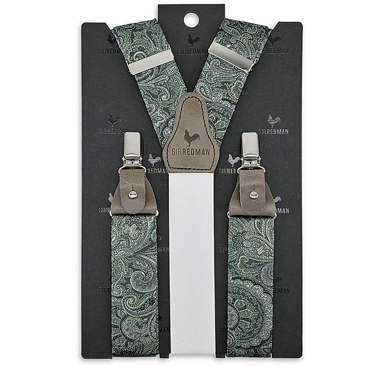 suspenders Eternal Paisley Green