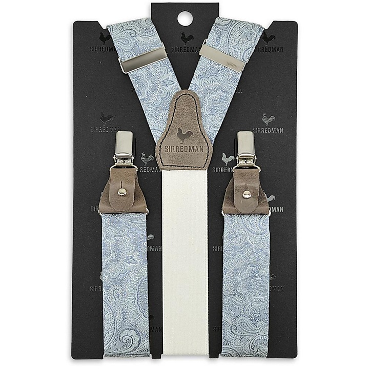 suspenders Eternal Paisley Light Blue
