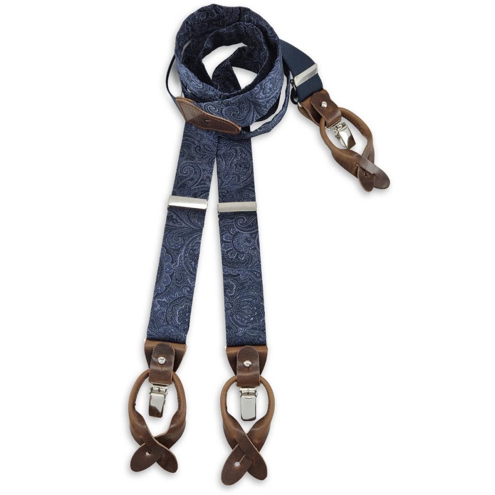 suspenders Eternal Paisley Navy - 1