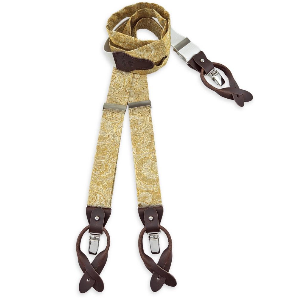 suspenders Eternal Paisley Yellow - 1