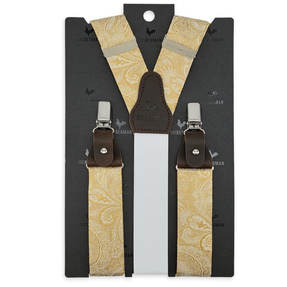 suspenders Eternal Paisley Yellow - 2