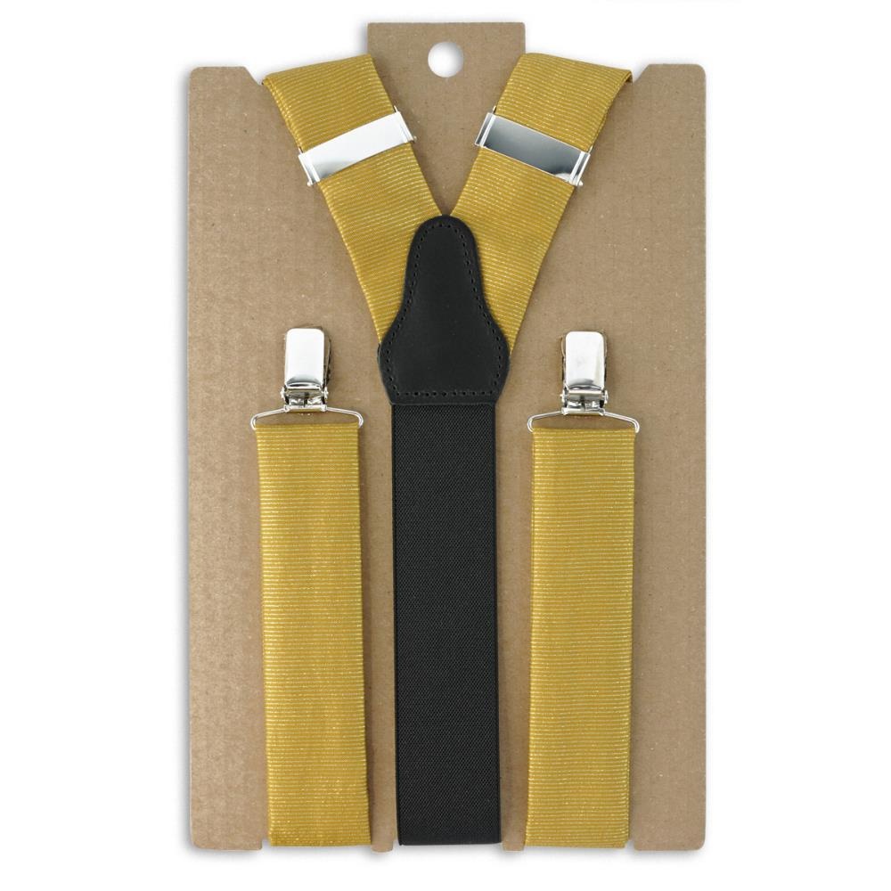 suspenders fabric gold lurex - 2