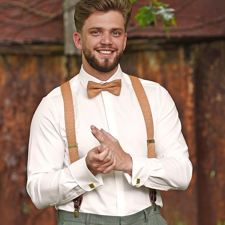 suspenders Festa Fortuna terracotta