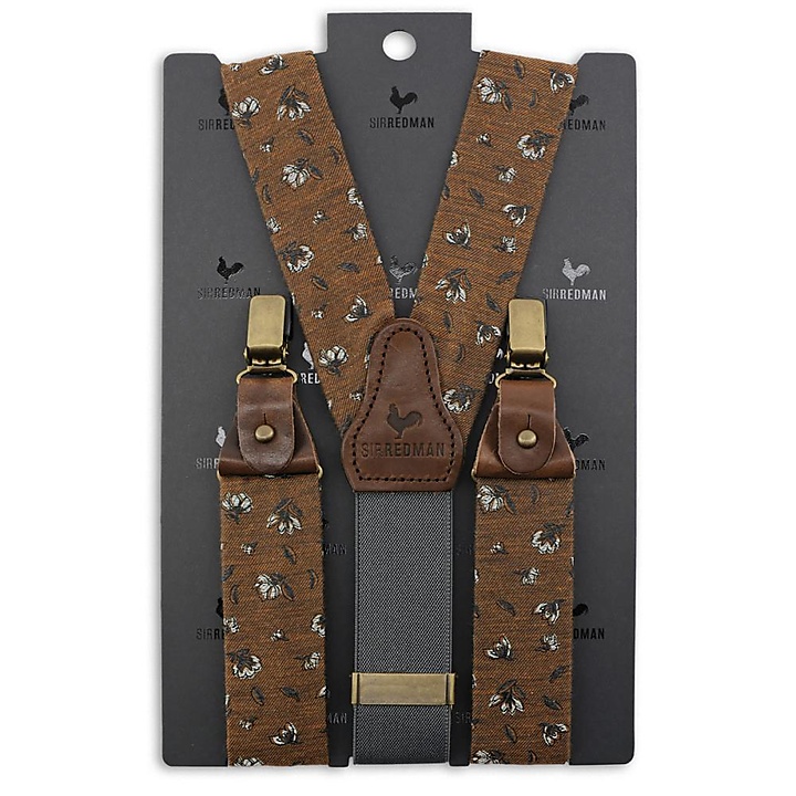 suspenders Flower Finesse brown