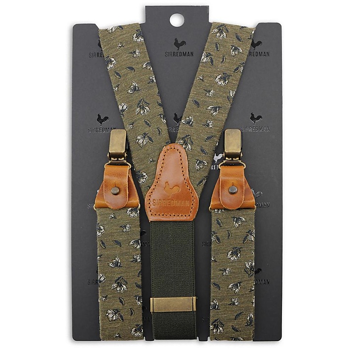 suspenders Flower Finesse khaki