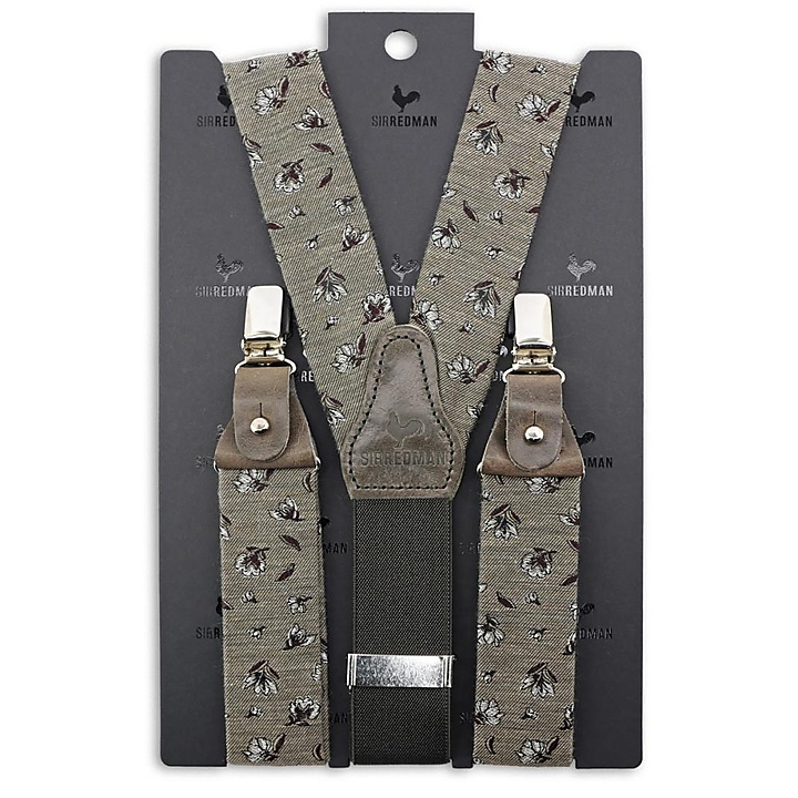 suspenders Flower Finesse taupe