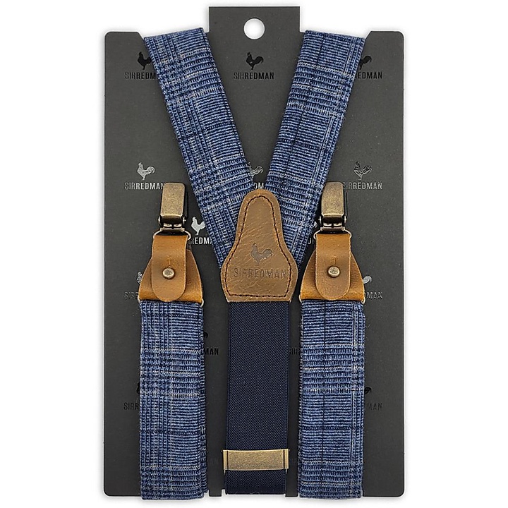 suspenders Glen Plaid