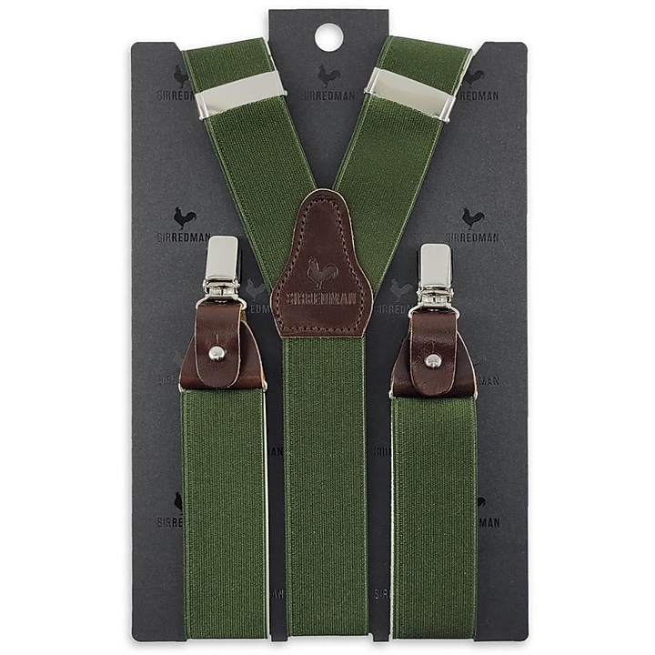 suspenders Majestic Stretch Dark Green