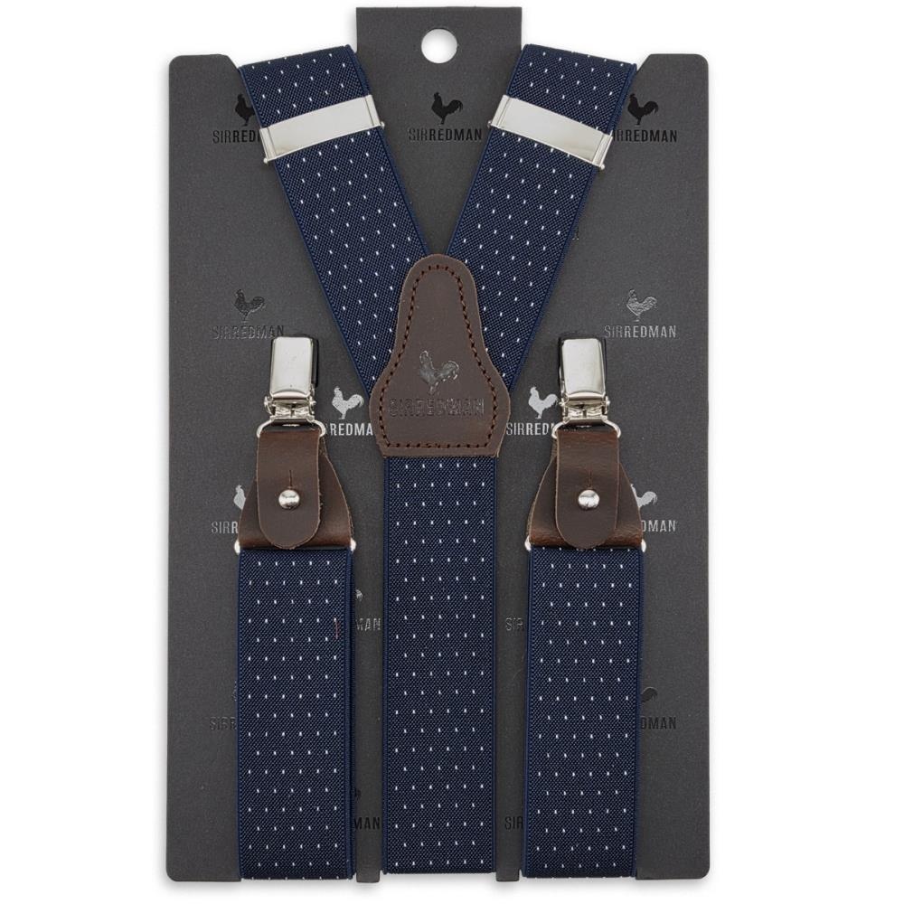 suspenders Mayfair Dots Navy - 2