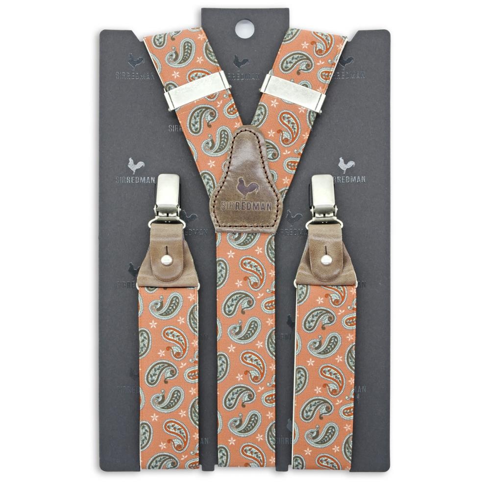suspenders Paisley Perfect peach - 4