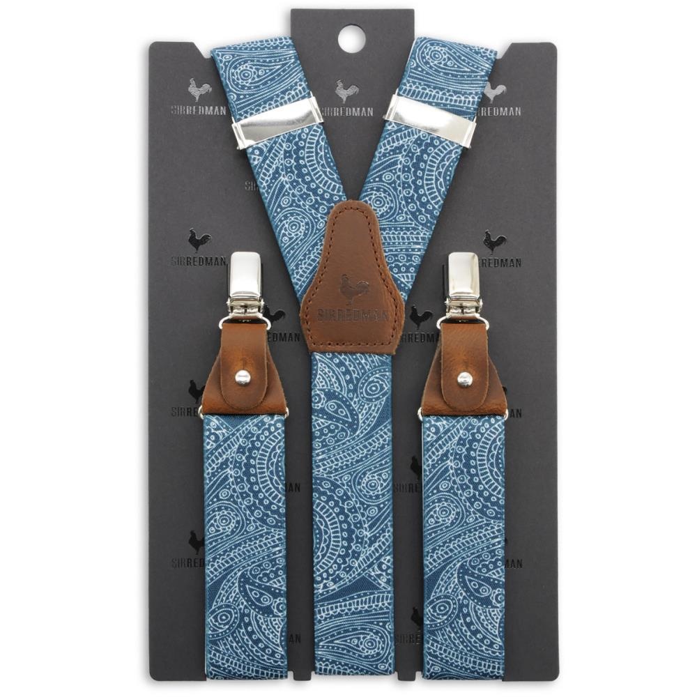 suspenders Paisley Sketch blue - 2