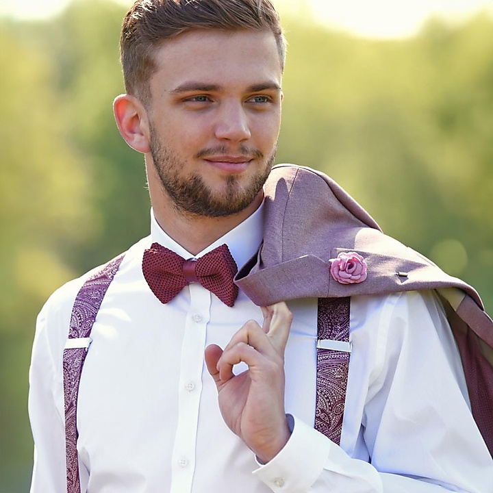 suspenders Paisley Sketch mauve