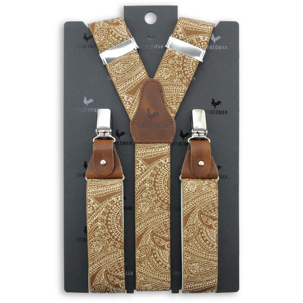 suspenders Paisley Sketch ochre - 2