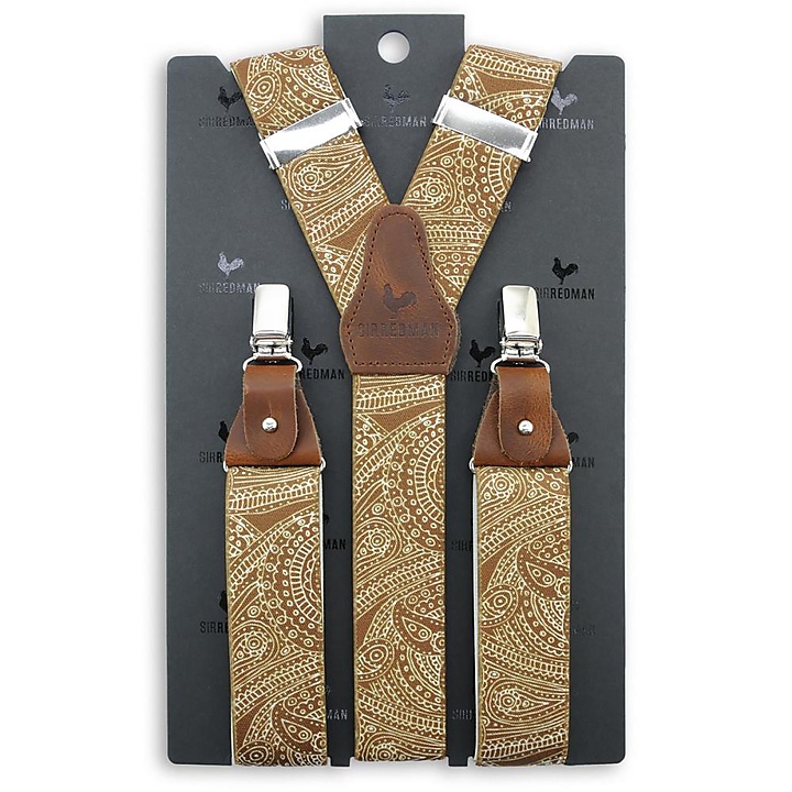 suspenders Paisley Sketch ochre