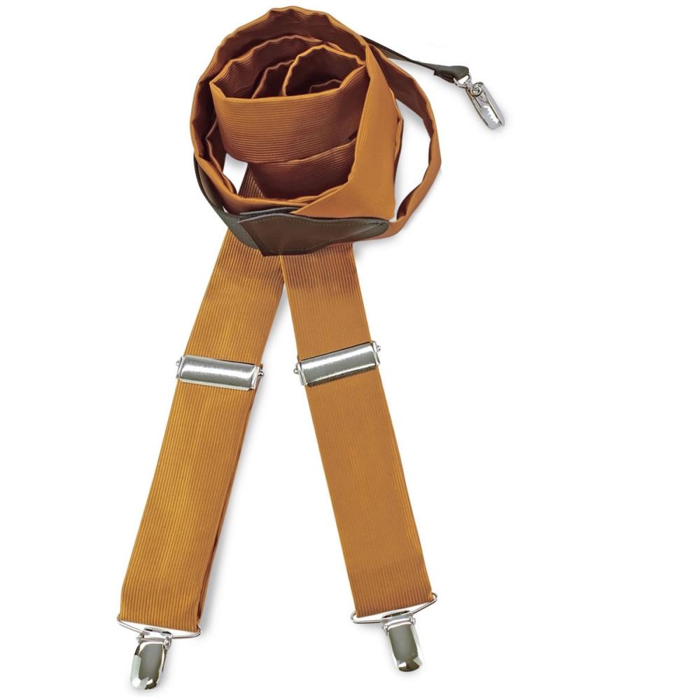 suspenders polyester fabric ochre repp - 1