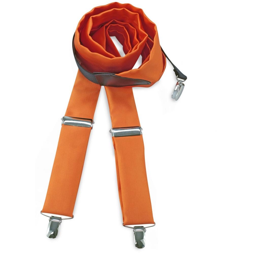 suspenders polyester fabric orange repp - 1