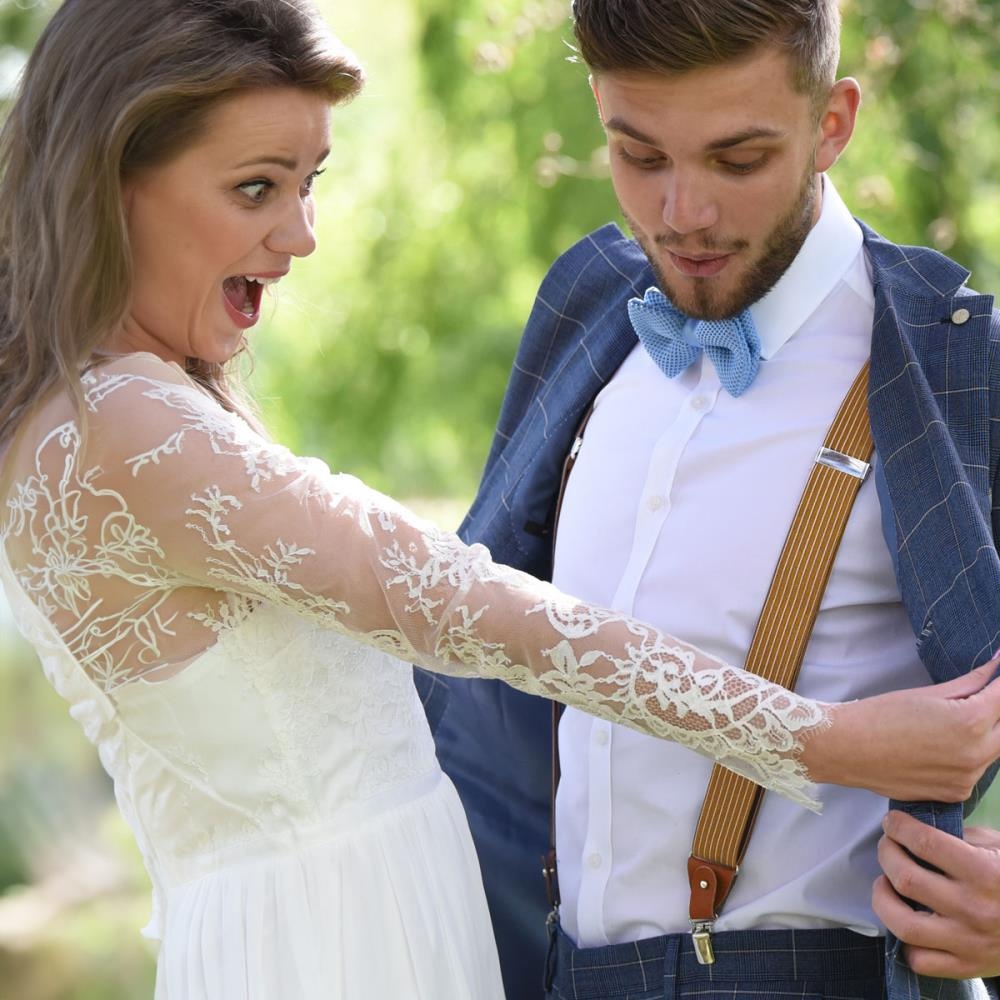 suspenders Striped Gent cognac - 2